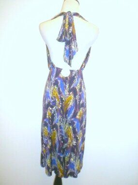 Apsara dress art to wear silk backless halter 6 NWT